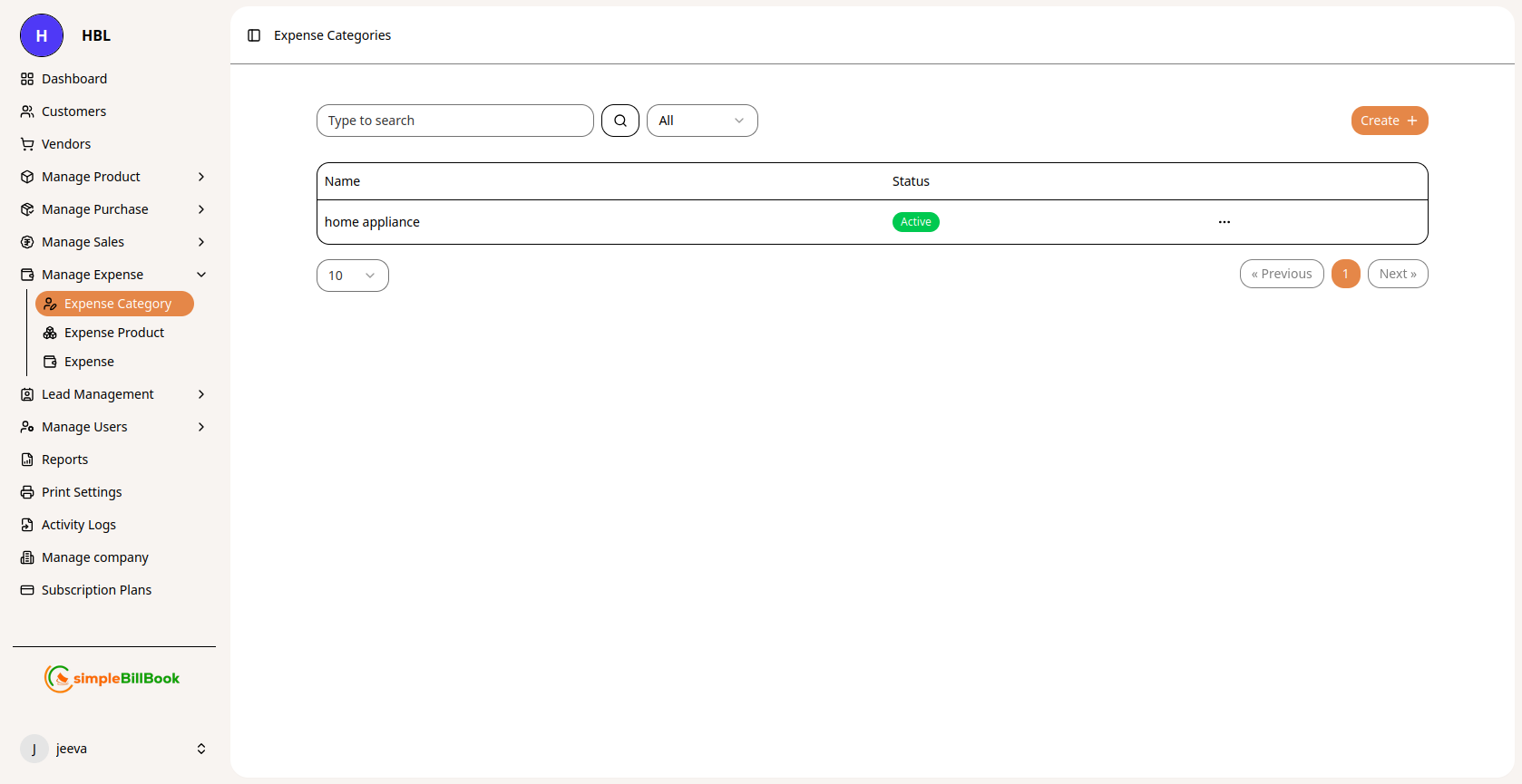 செலவு வகைகள் பட்டியல்
